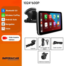 Carregar imagem no visualizador da galeria, Tela Multimídia com CarPlay - SmartPlay 7&quot; + Câmera de Ré GRÁTIS - Boostcar | Ultimas Unidades
