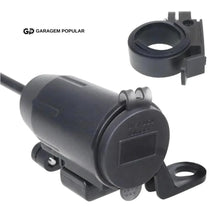 Carregar imagem no visualizador da galeria, Carregador USB Duplo para Veículos e Motos com Voltímetro - Garagem Popular
